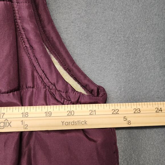 NY News Vest Women Medium Purple Silk Hooded Full Zip Fleece Lined Vtg Y2K - Picture 5 of 10